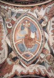 Christus in Herrlichkeit im Tetramorph, spätes 12. Jahrhundert